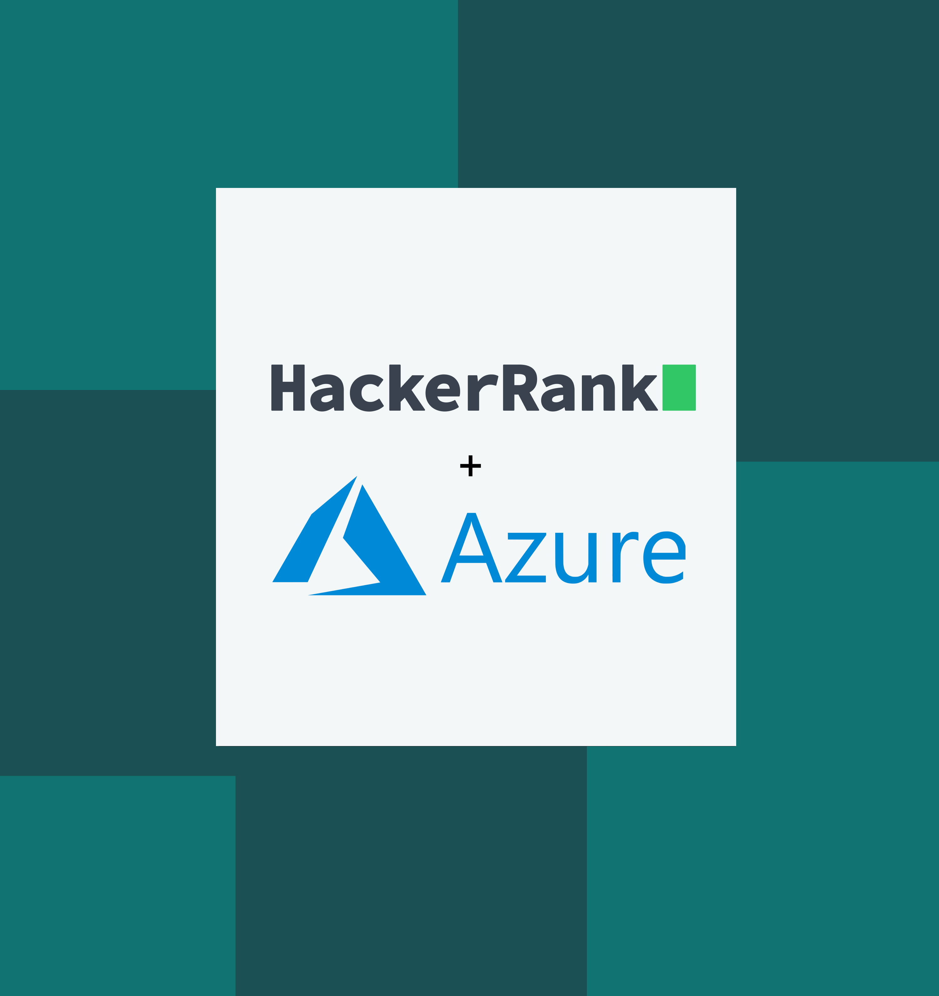 HackerRank logo and Azure logo