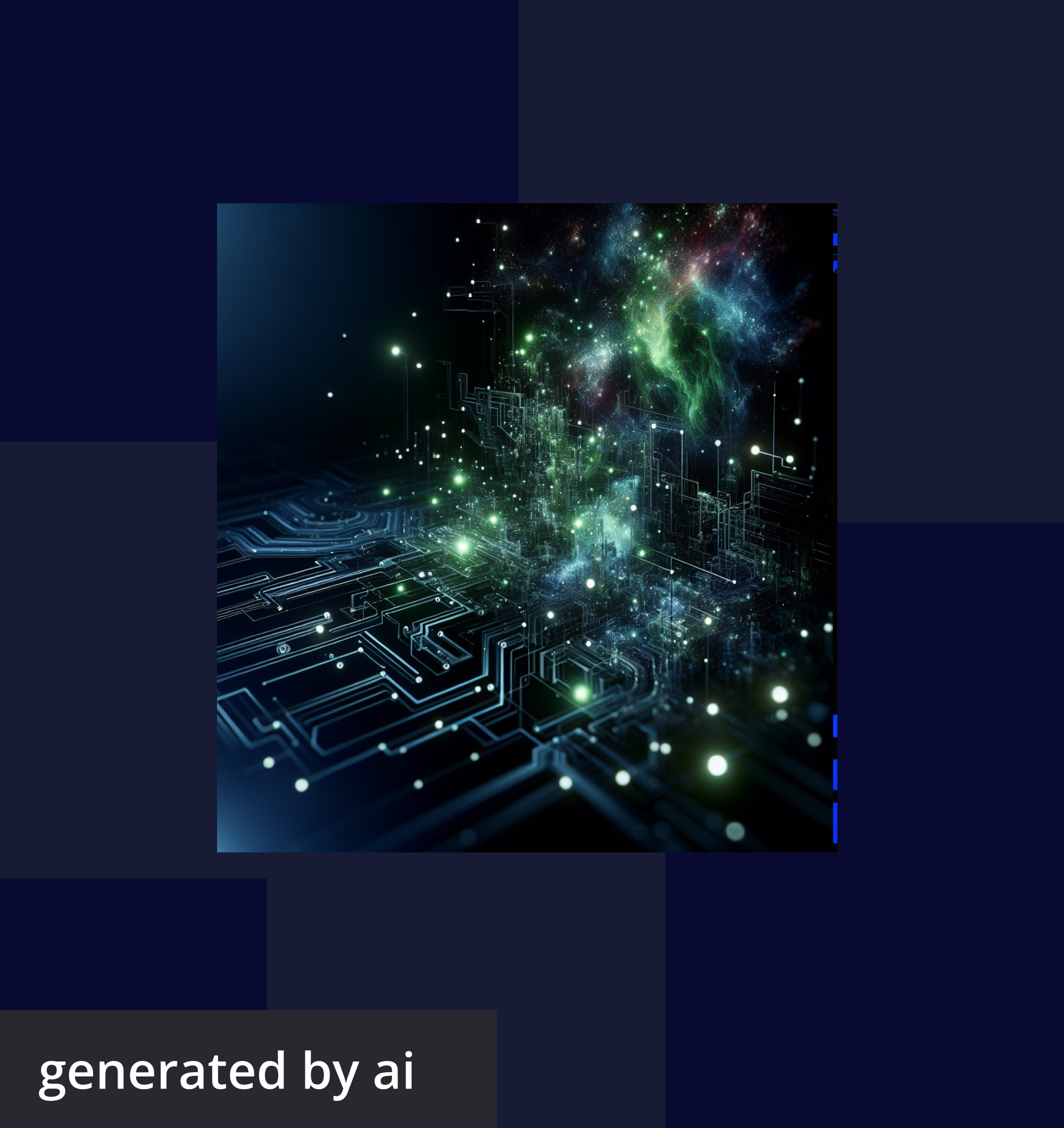 Abstract, futuristic image generated by AI